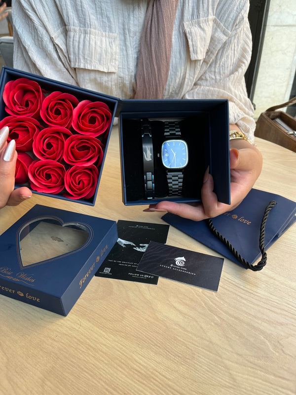 Blue-black flower box