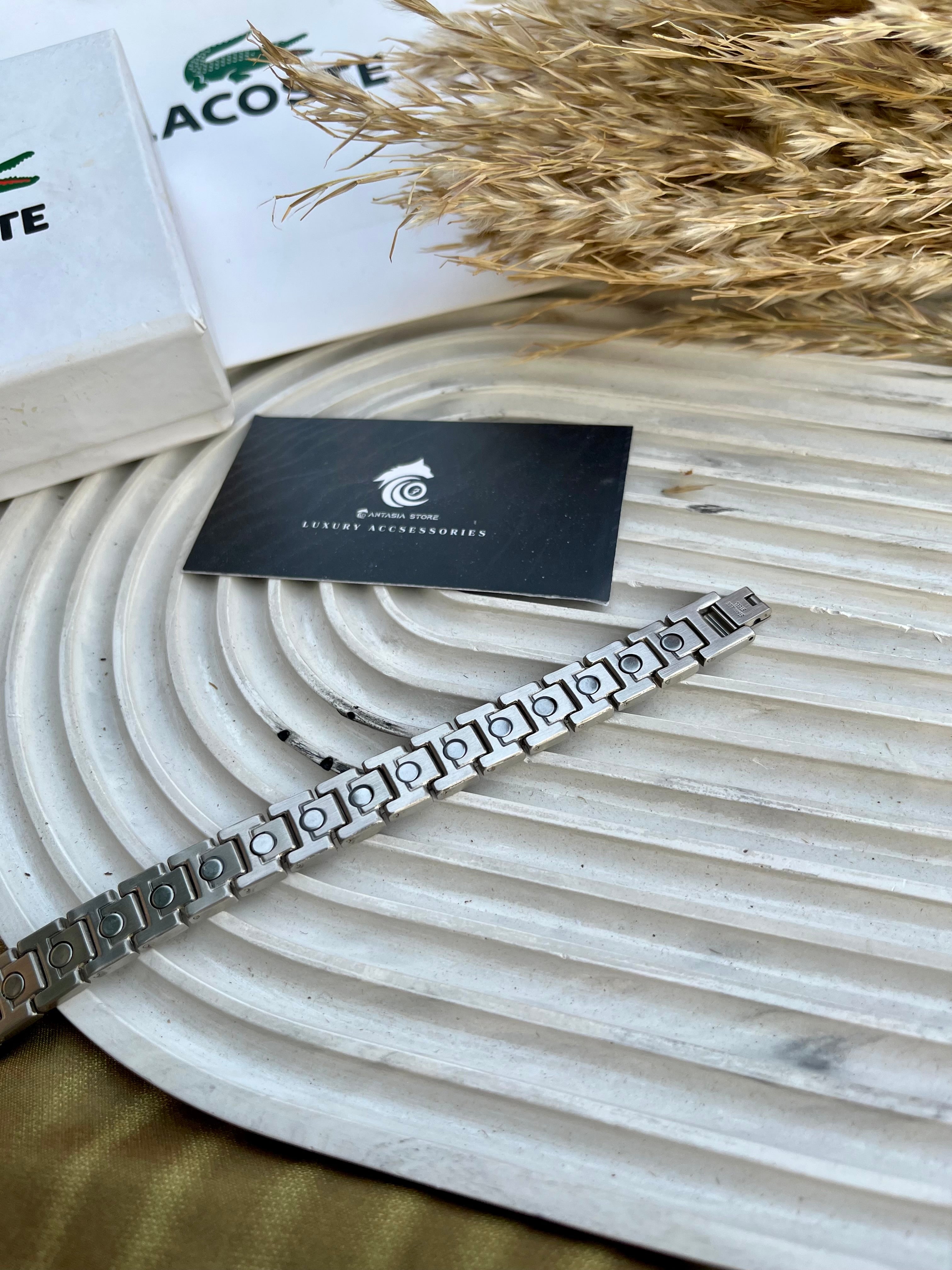 Silver-black Lacoste