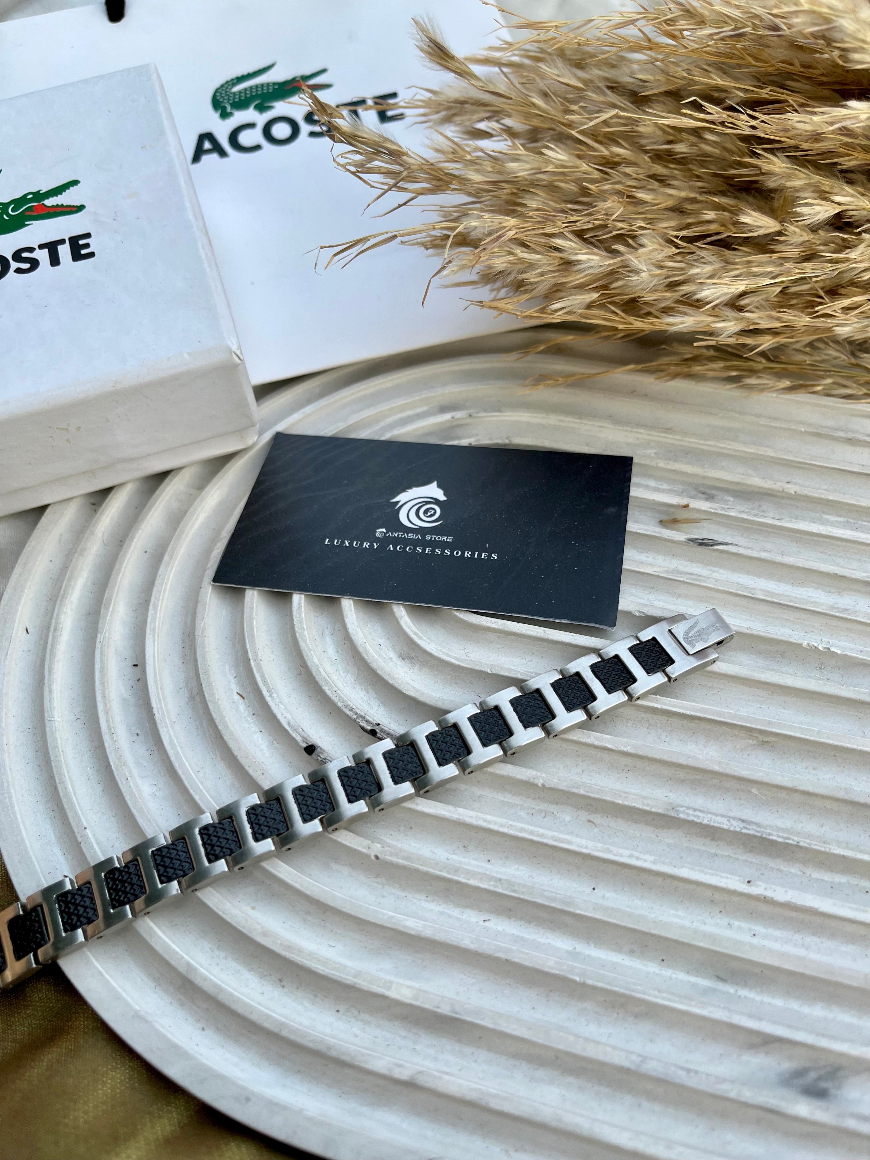 Silver-black Lacoste