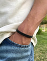 Necklace + bracelet “Black-gold-silver”