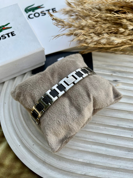 Silver-black Lacoste