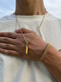 Necklace + bracelet “Black-gold-silver”
