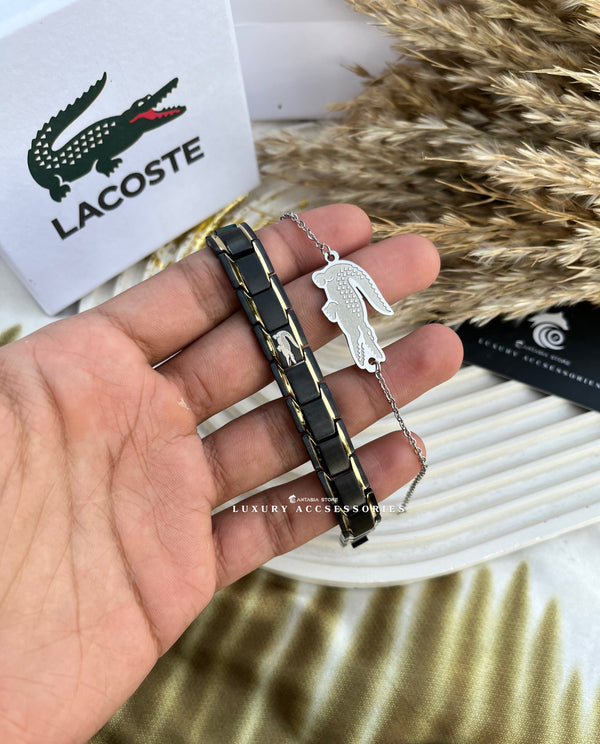 Gold -black Couples Lacoste