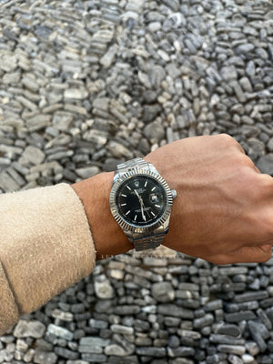 Rolex Silver-Black Watch