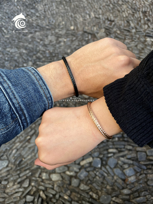 Braided Wrapped Couples Bracelet