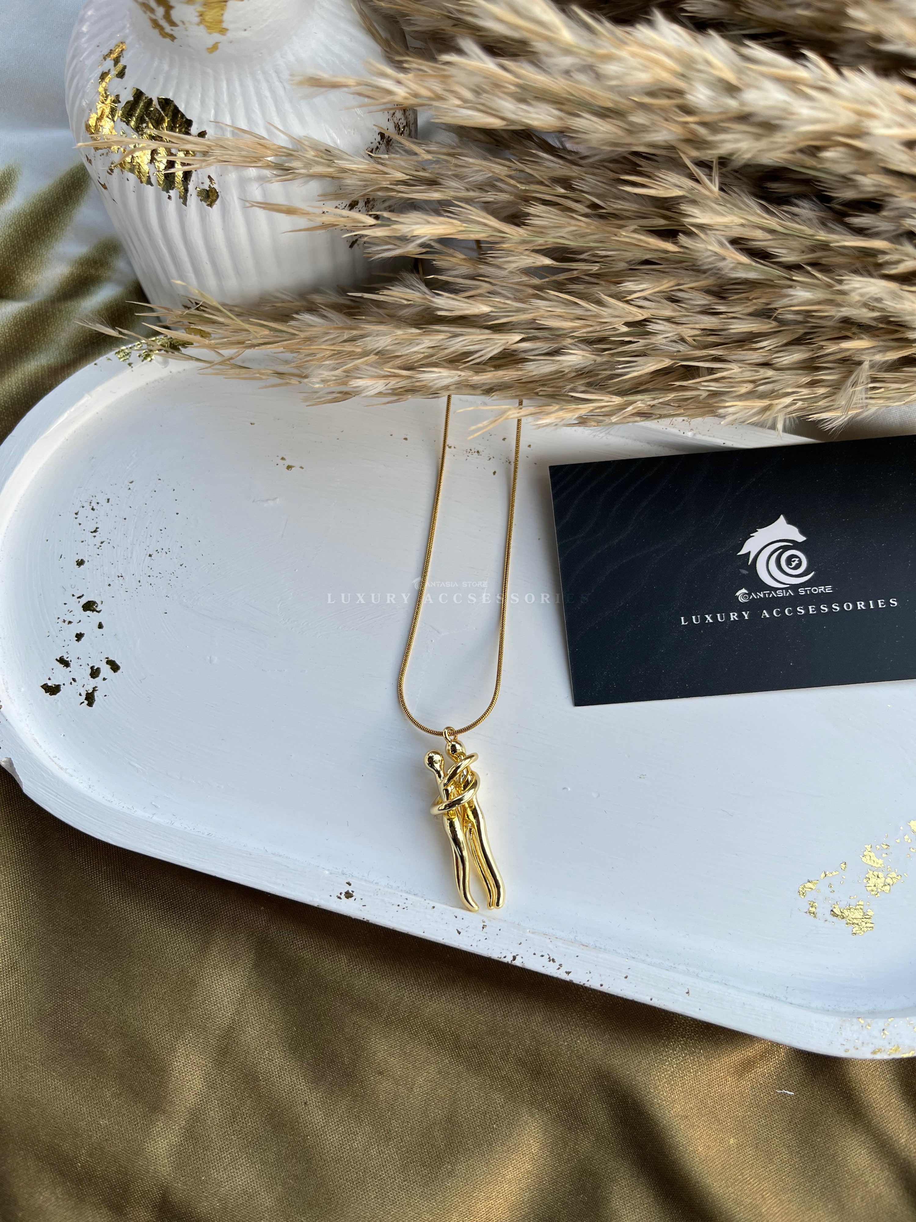 Hug Couples Necklace