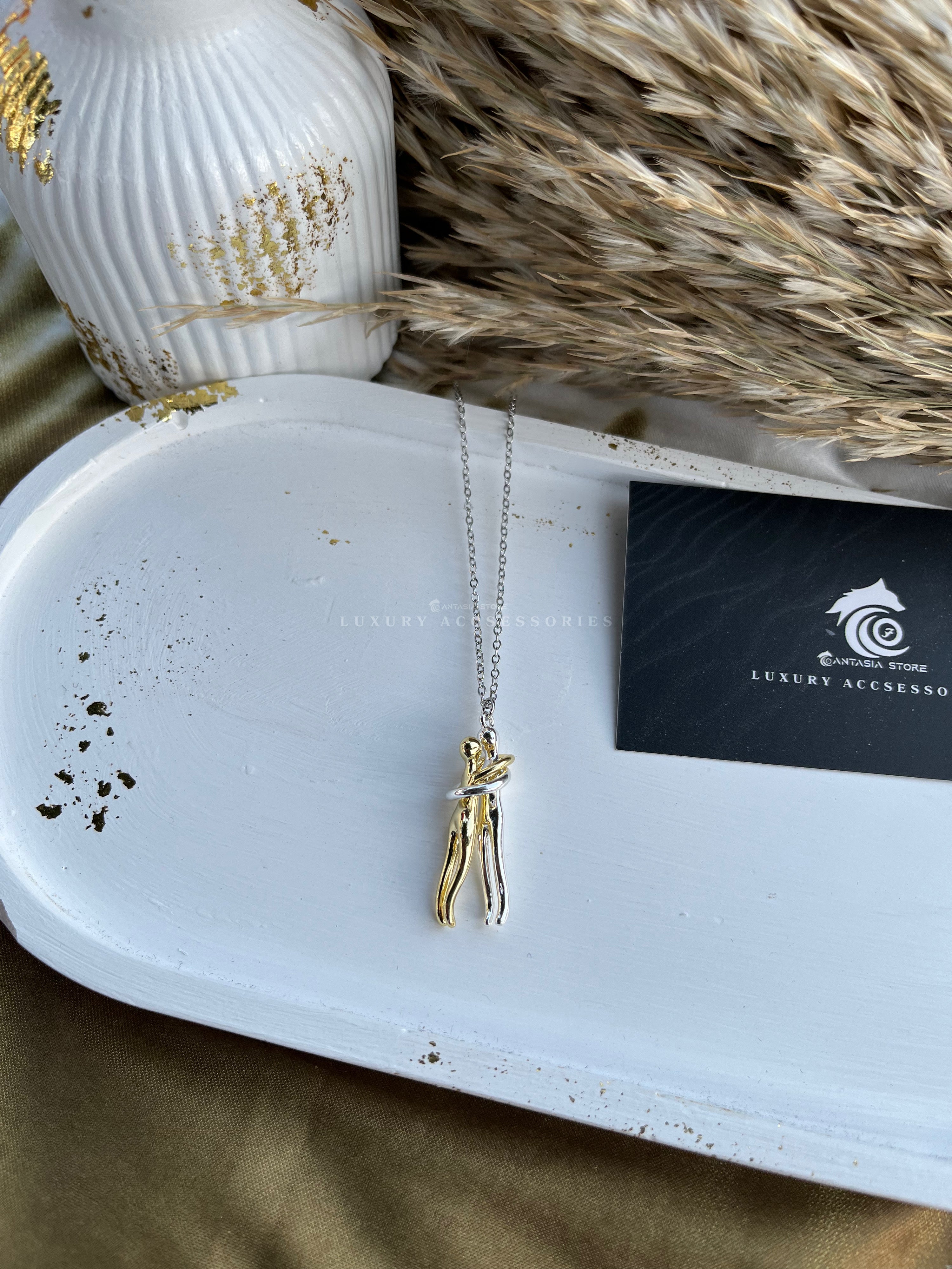 Hug Couples Necklace