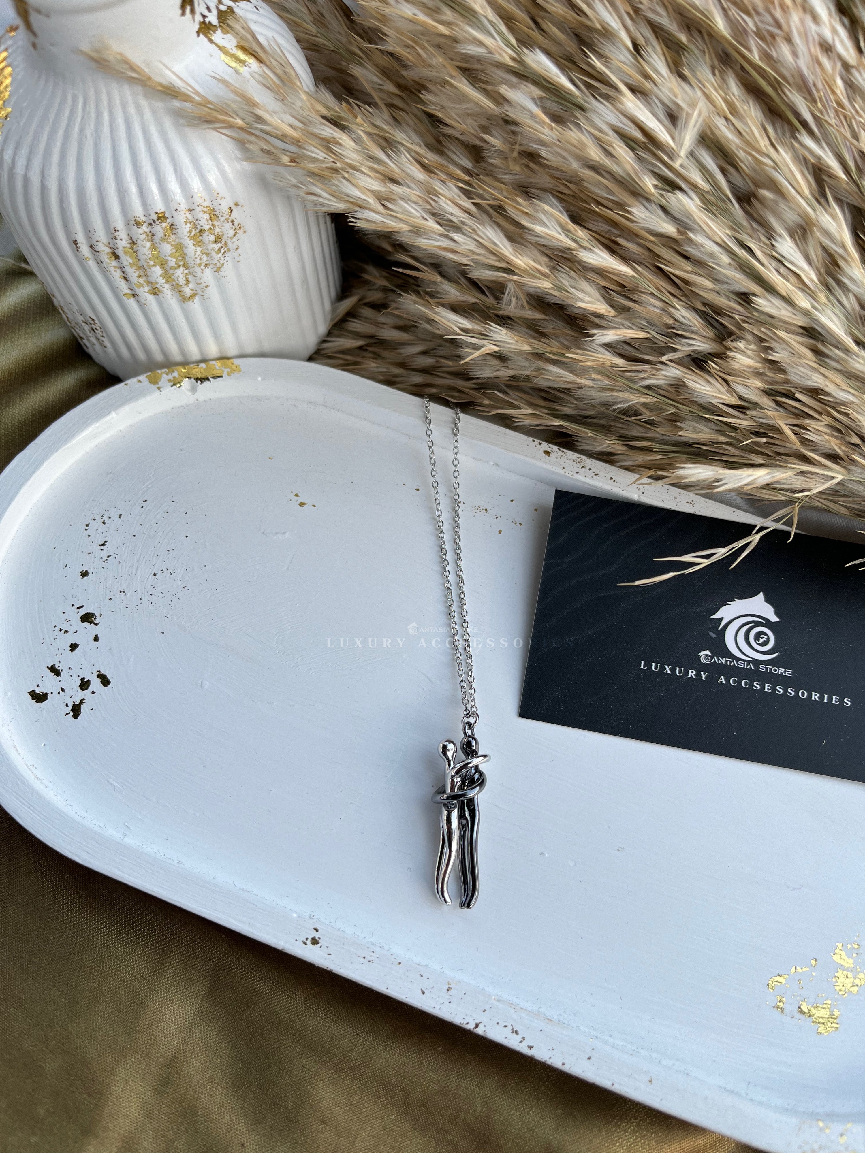 Hug Couples Necklace