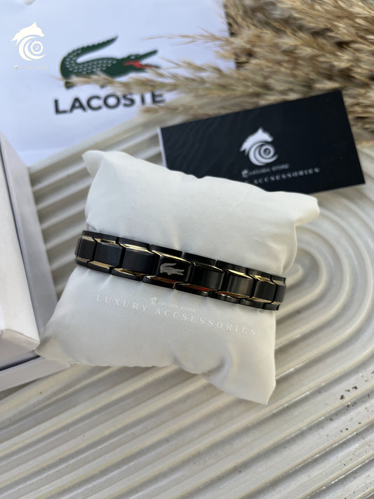 Black& Gold Lacoste Bracelet 1