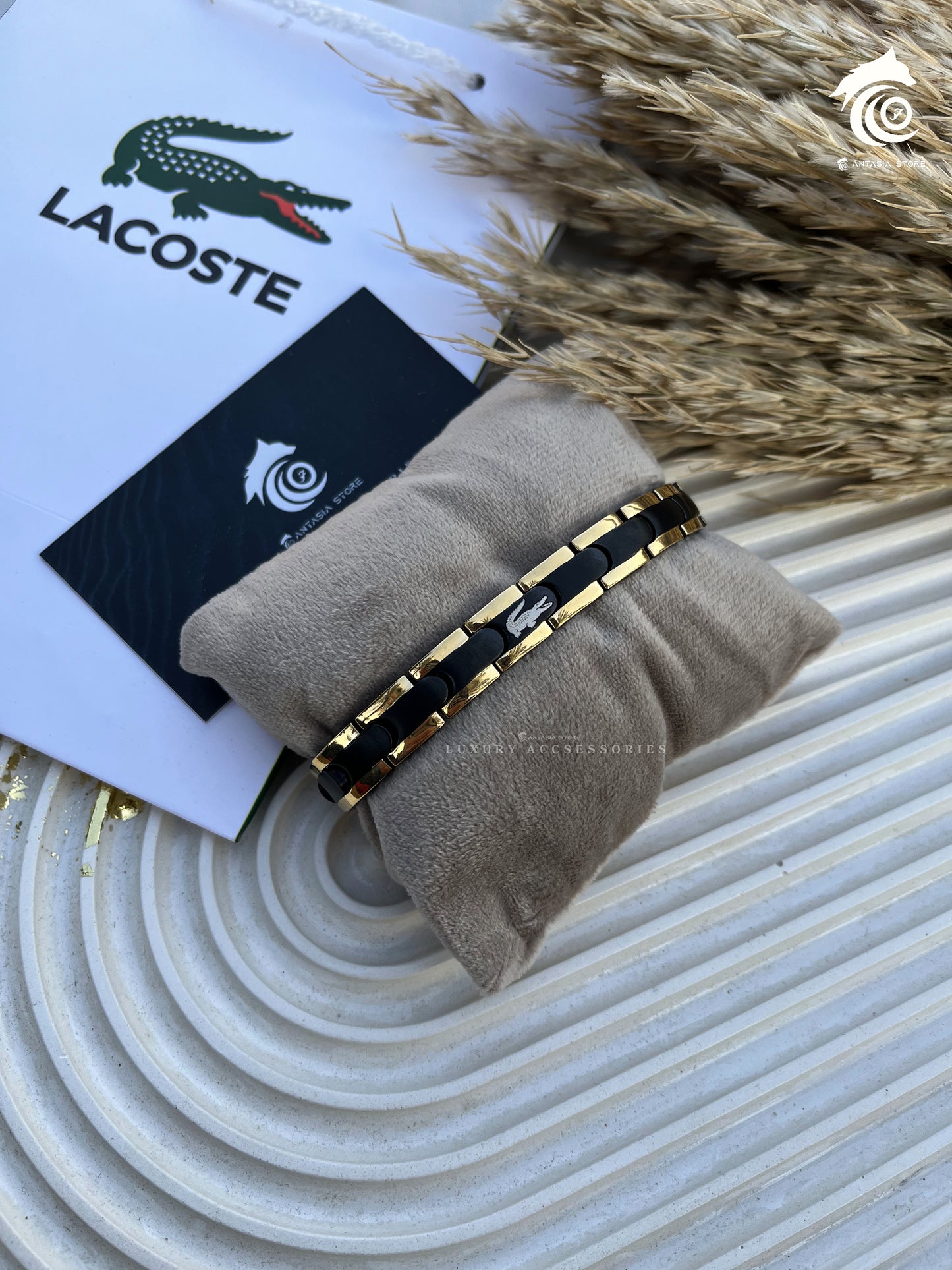 Black& Gold Lacoste Bracelet 2