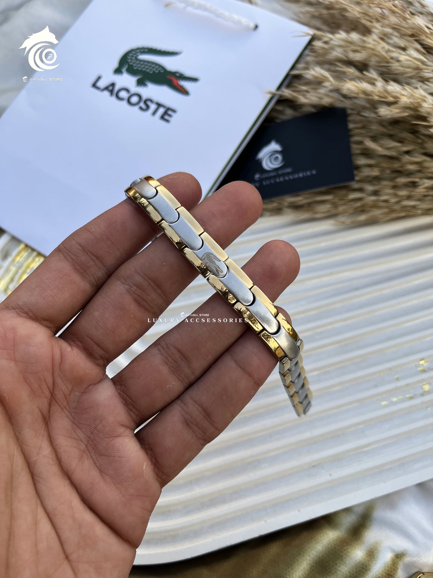 silver& Gold Lacoste Bracelet