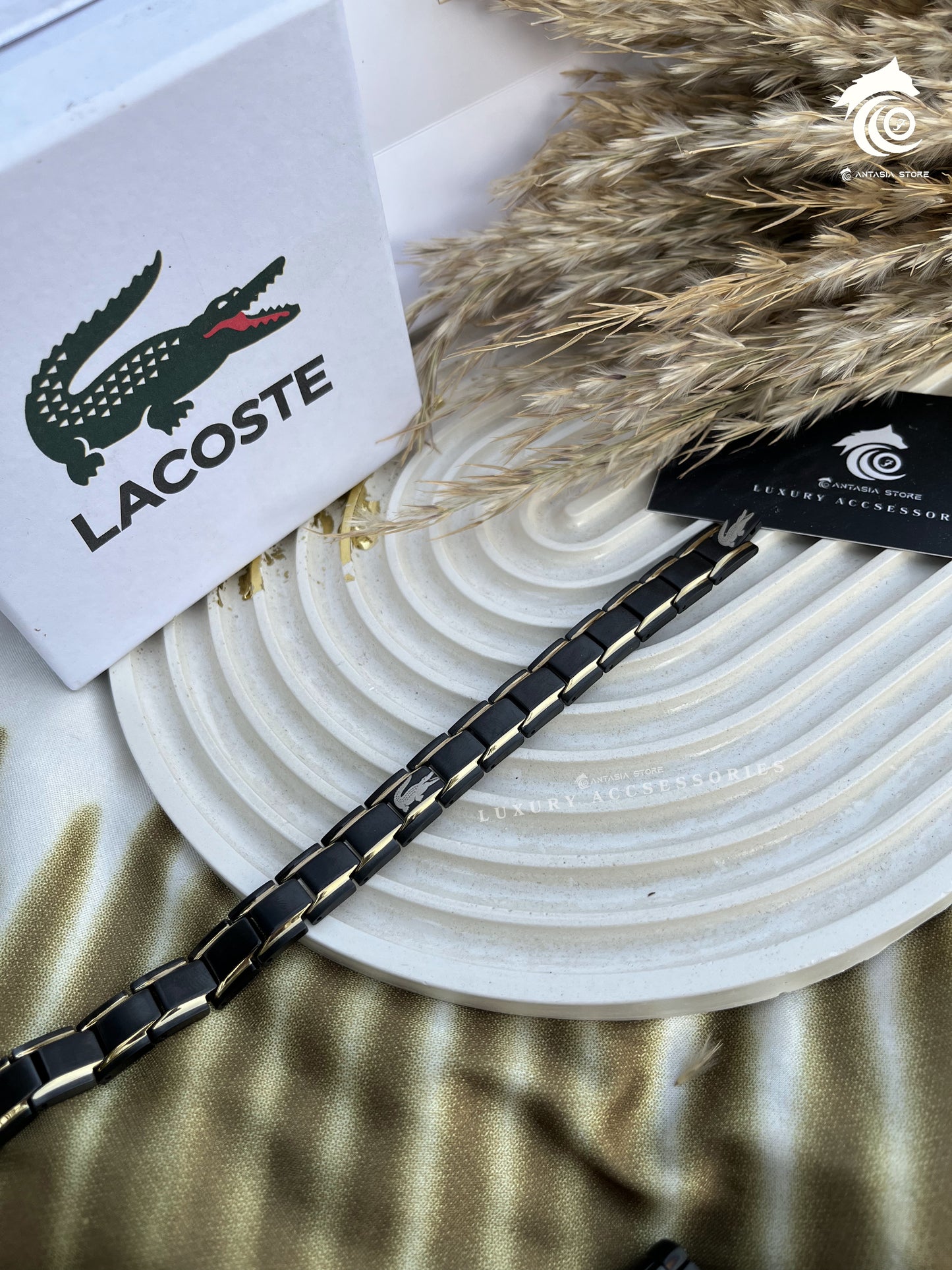 Black& Gold Lacoste Bracelet 1