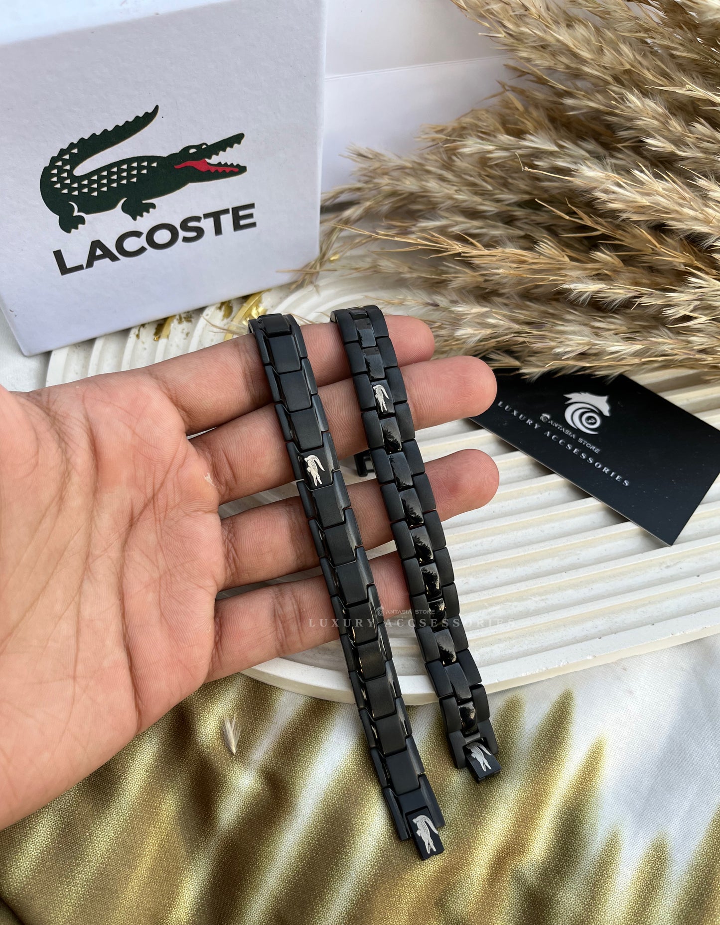 Black Lacoste Bracelet 1