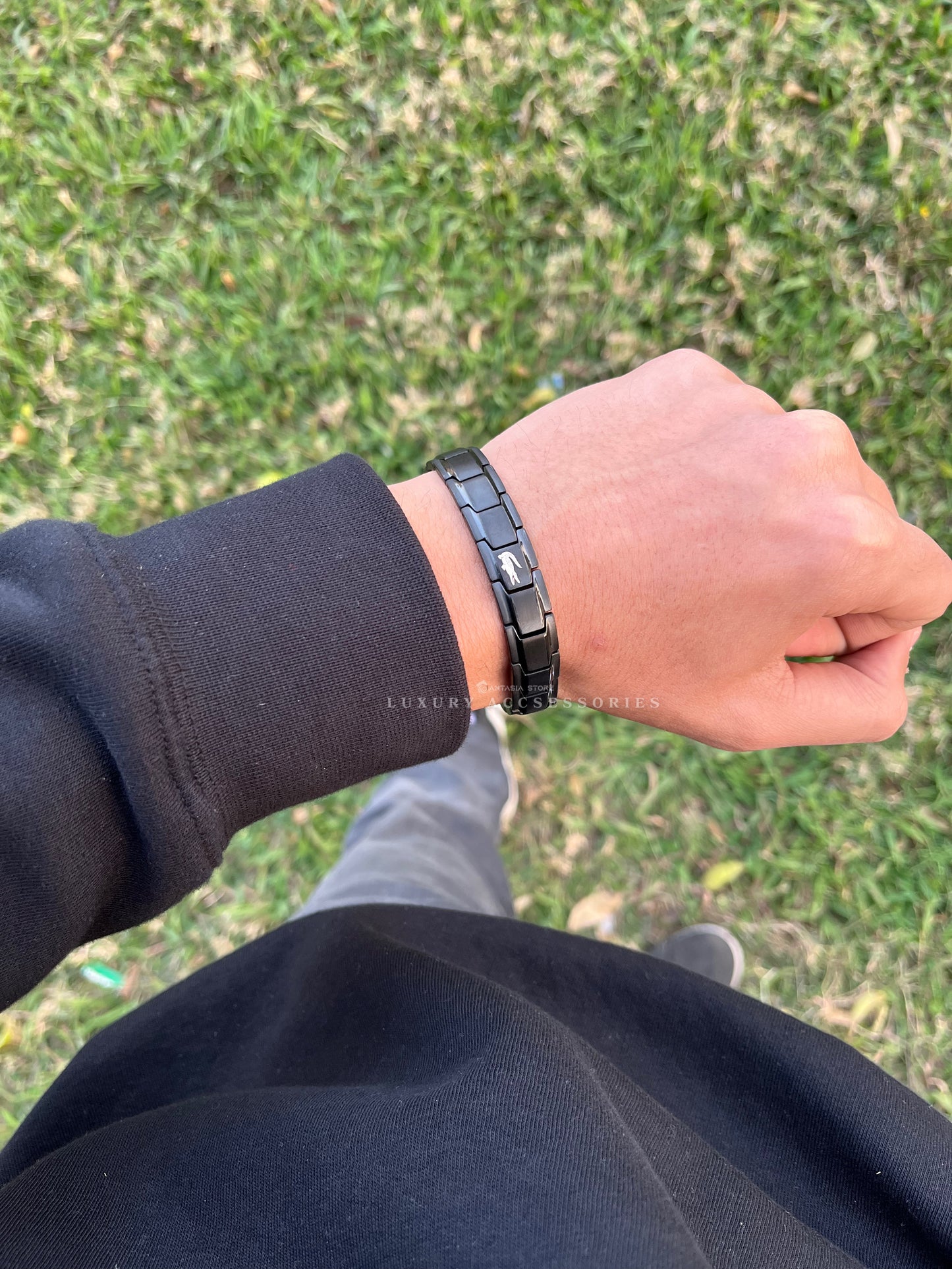 Black Lacoste Bracelet 1