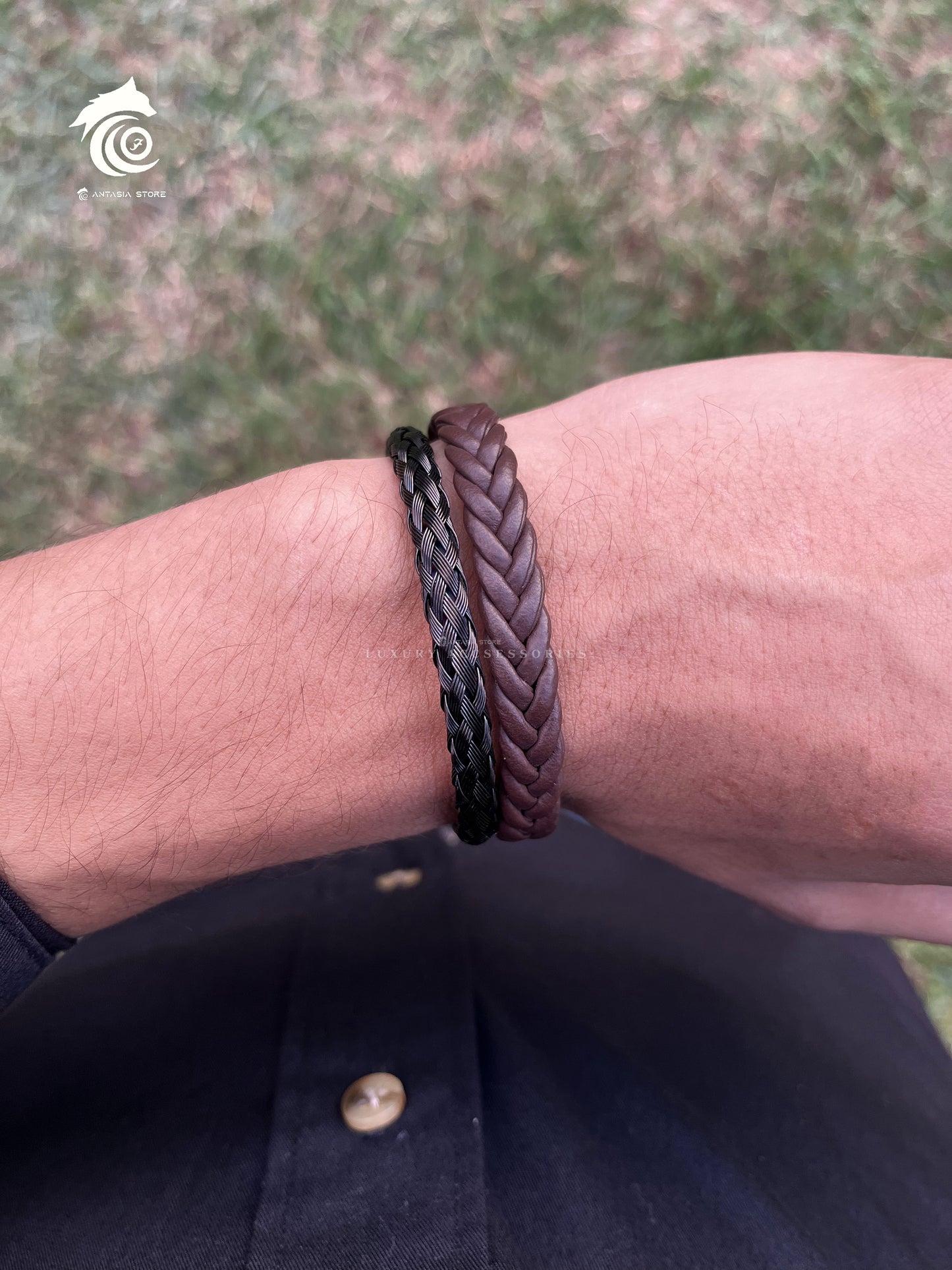 Leather X Braided Bracelets