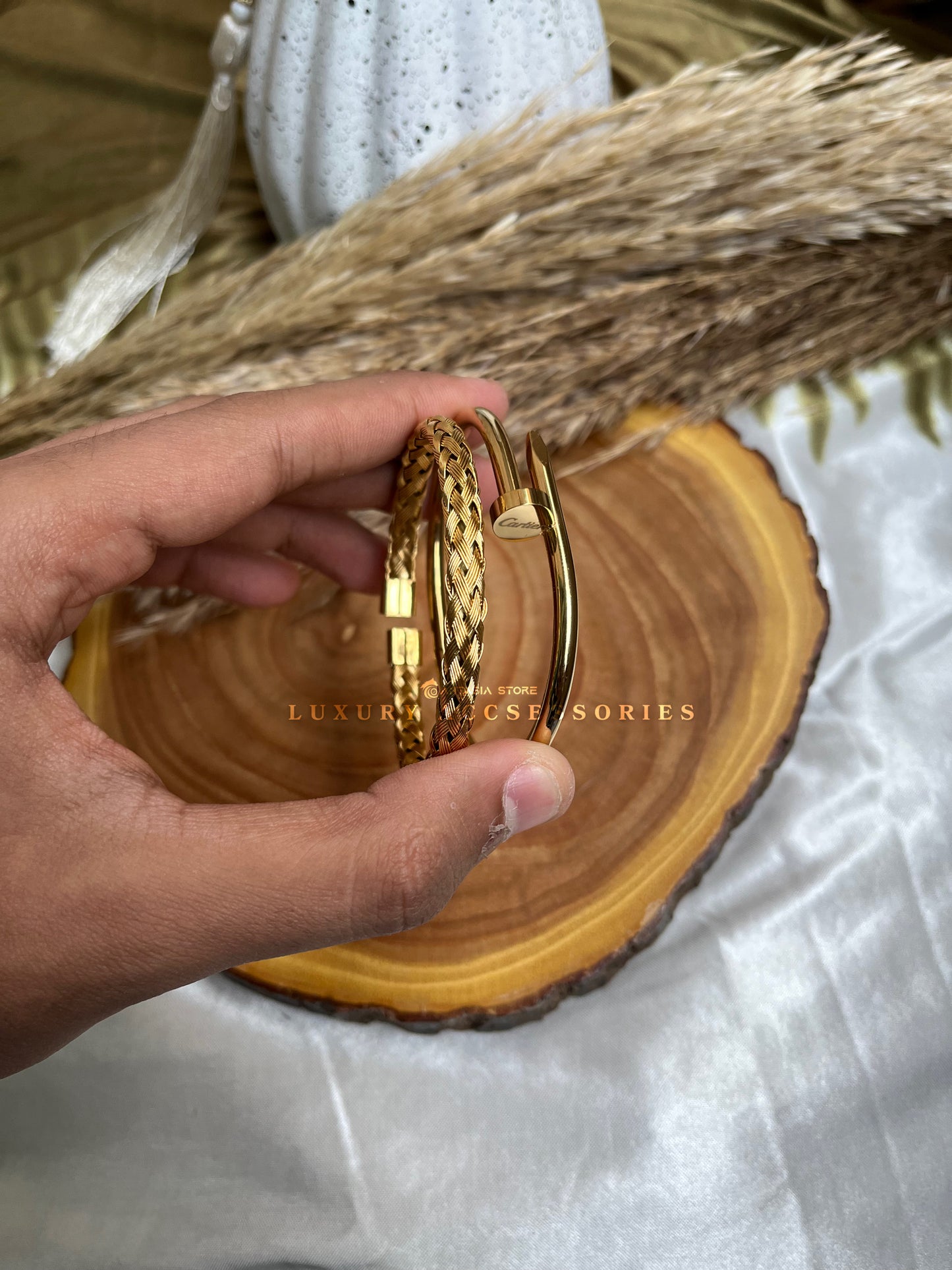 Nail-Braided Bracelet